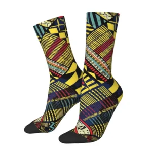 Patchwork Kitenge Ankara Nigeria Dress Socks Men's Women's Fashion African style Design Print Crew Socks