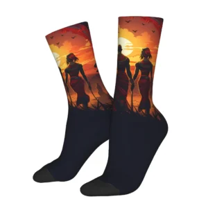 Indian African Women Sock Printed Man Polyester