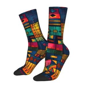 African Totem Fabric Sock Printed Man Polyester