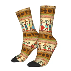 Indian African Women Sock Printed Man Polyester
