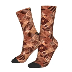1pc Paintwork in African Style Printed Men's Socks Novelty Hip Hop Harajuku Pattern Crew Sock Casual Gift