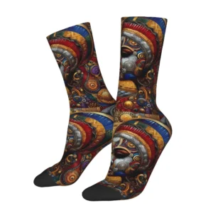 Indian African Women Sock Printed Man Polyester